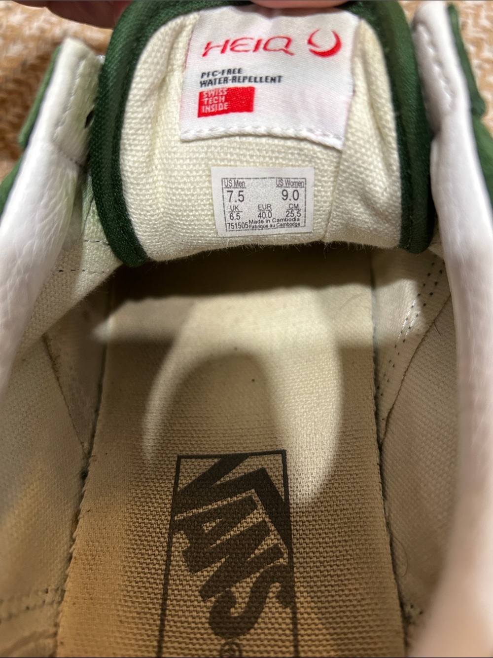Green Suede Van’s - Picture 3 of 5